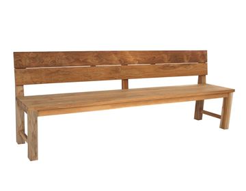 Duncan Plankebænk m/ryglæn - 240 cm