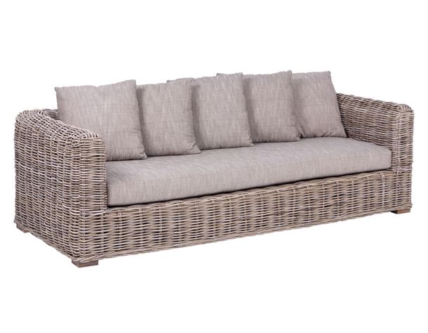 Kubu Sofa - Naturrattan - 3 pers.